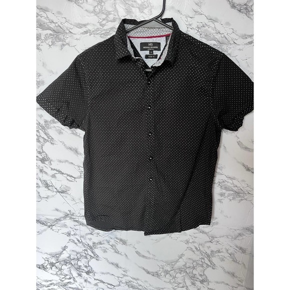 Michael Brandon Stretch short sleeve button down shirt size SM - Picture 1 of 3